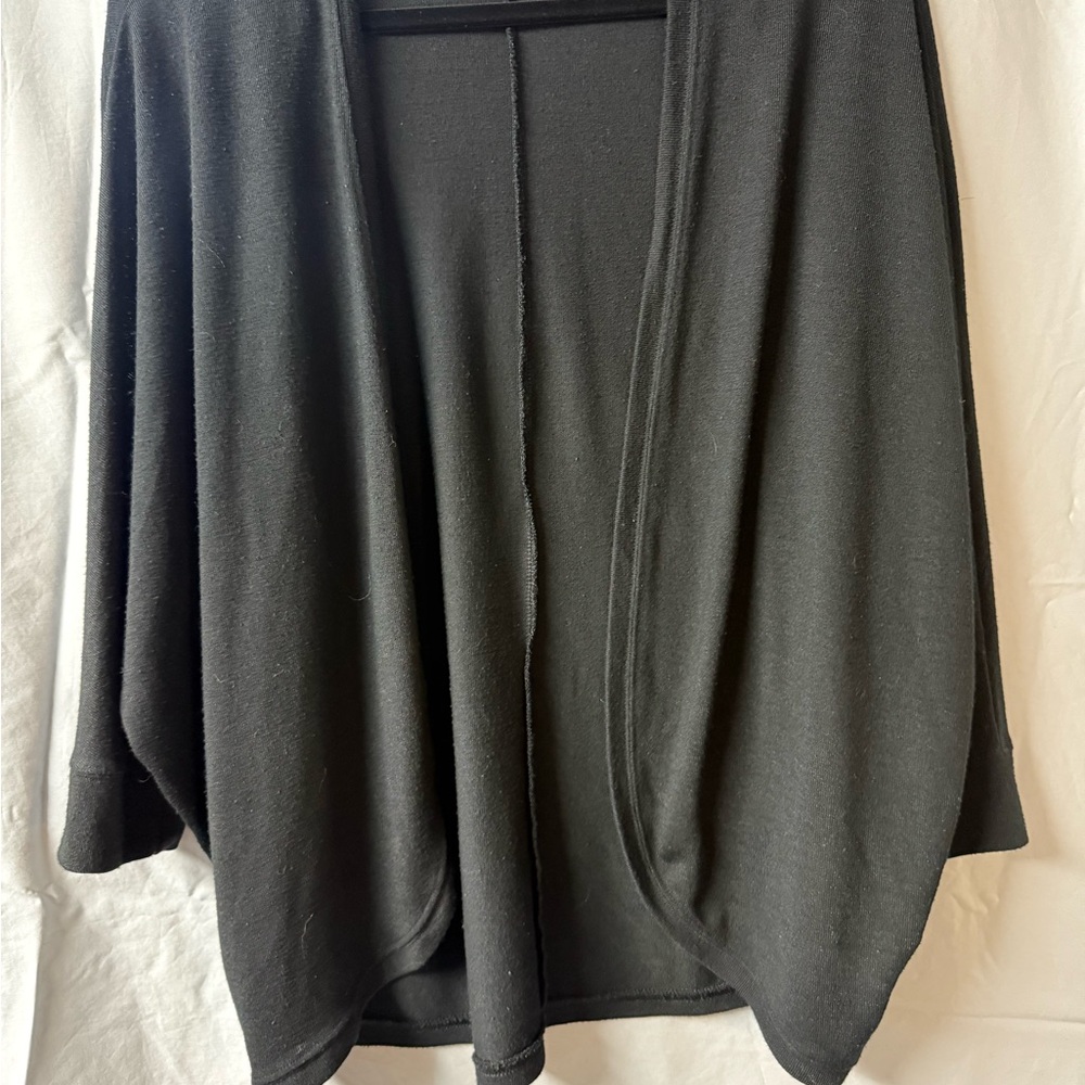 GAP Women's Black Open-Front Sweater Poncho